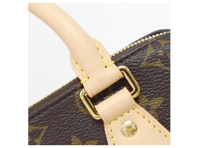 Sac Boston Louis Vuitton Monogram Speedy Bandoulière 20cm Marron Beige Monogramme - vue 5