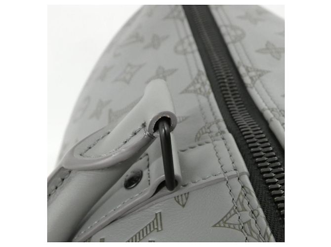 Sac Boston Keepall Bandoulière 50cm Monogram Shadow Louis Vuitton Noir Gris Monogramme - vue 5