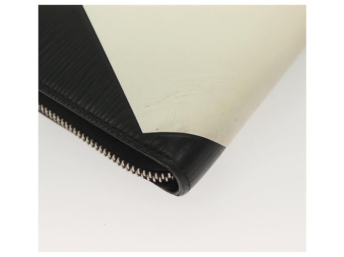 LOUIS VUITTON Epi Pochette Jules GM Borsa Clutch Nero Bianco M63295 LV Auth 133695 - vista 16
