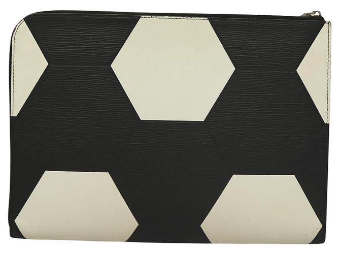 LOUIS VUITTON Epi Pochette Jules GM Borsa Clutch Nero Bianco M63295 LV Auth 133695 - vista 2