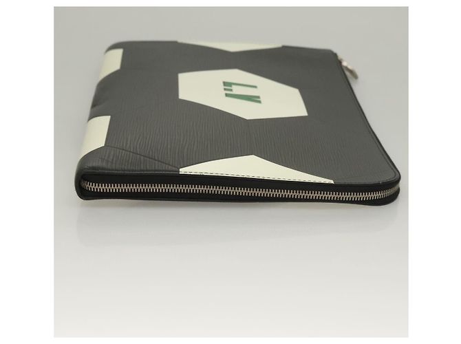 LOUIS VUITTON Epi Pochette Jules GM Borsa Clutch Nero Bianco M63295 LV Auth 133695 - vista 3