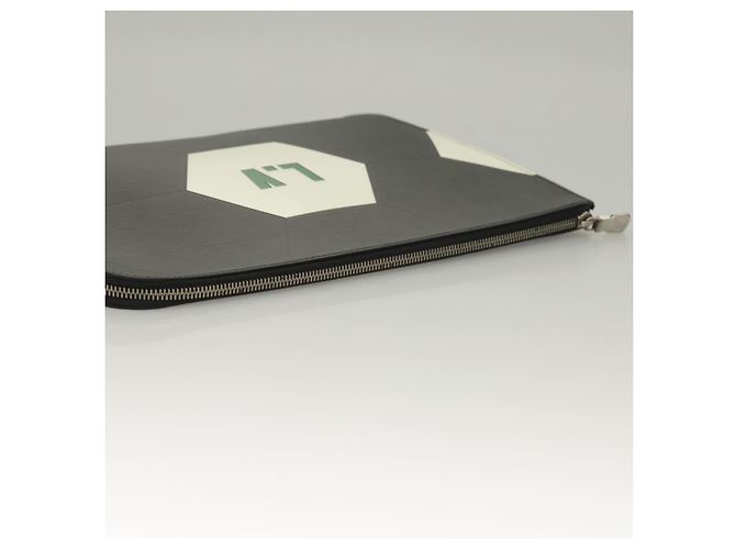 LOUIS VUITTON Epi Pochette Jules GM Borsa Clutch Nero Bianco M63295 LV Auth 133695 - vista 7