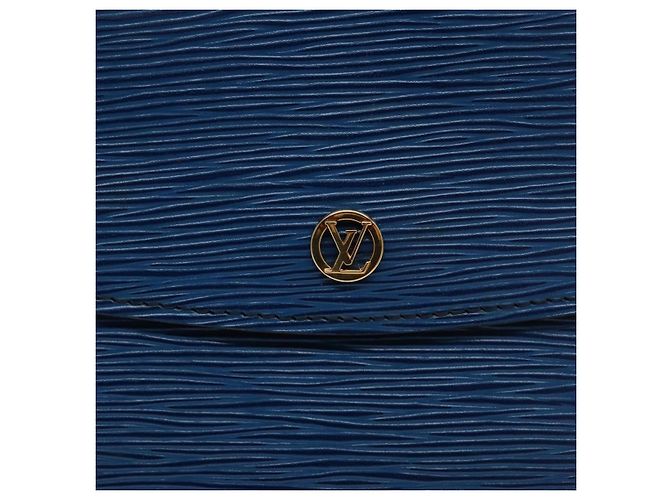 LOUIS VUITTON Pochette Montaigne 27 Épi Bleue M52655 LV Auth 135873 - vue 17