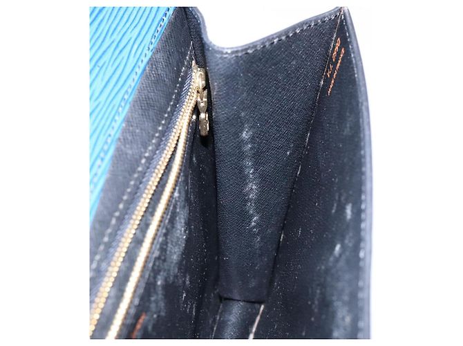 LOUIS VUITTON Pochette Montaigne 27 Épi Bleue M52655 LV Auth 135873 - vue 18