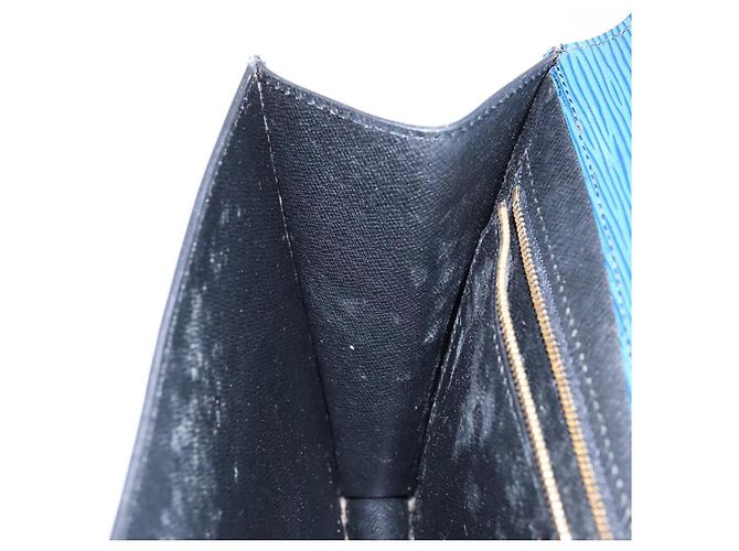 LOUIS VUITTON Pochette Montaigne 27 Épi Bleue M52655 LV Auth 135873 - vue 19