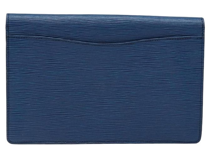LOUIS VUITTON Pochette Montaigne 27 Épi Bleue M52655 LV Auth 135873 - vue 2
