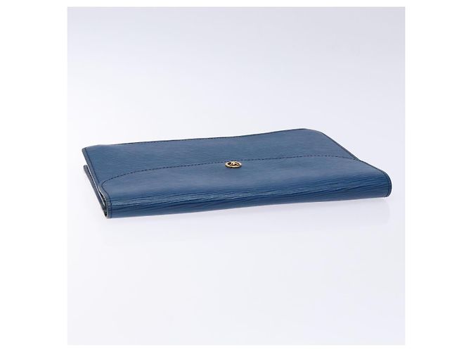 LOUIS VUITTON Pochette Montaigne 27 Épi Bleue M52655 LV Auth 135873 - vue 5