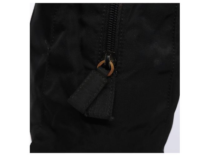 Borsa Tote PRADA in nylon e pelle nera argento autentica ki5841 Nero - vista 15