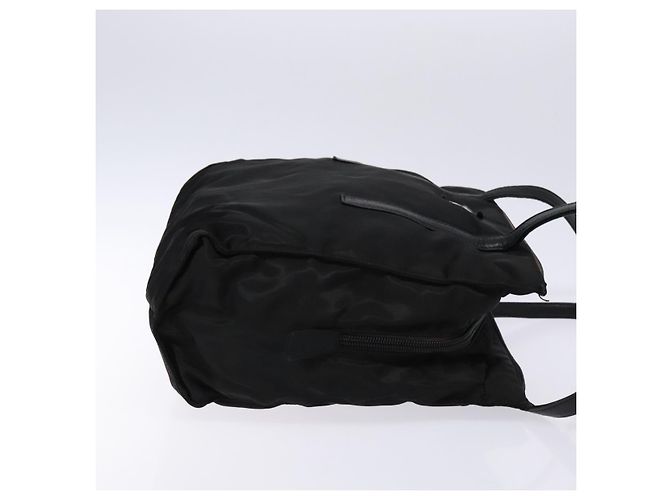 Borsa Tote PRADA in nylon e pelle nera argento autentica ki5841 Nero - vista 4