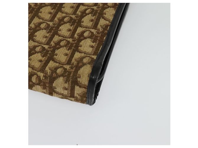 Borsa a mano in tela Trotter Christian Dior marrone oro Auth ep9995 D'oro - vista 13