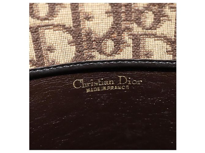 Borsa a mano in tela Trotter Christian Dior marrone oro Auth ep9995 D'oro - vista 15
