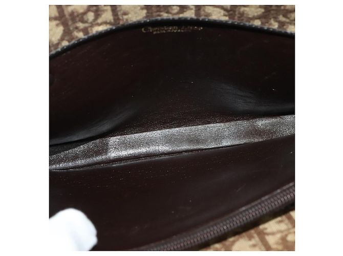 Borsa a mano in tela Trotter Christian Dior marrone oro Auth ep9995 D'oro - vista 16