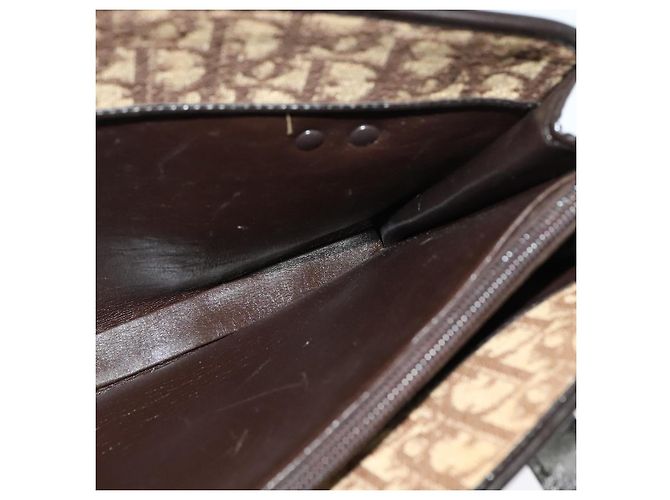 Borsa a mano in tela Trotter Christian Dior marrone oro Auth ep9995 D'oro - vista 17