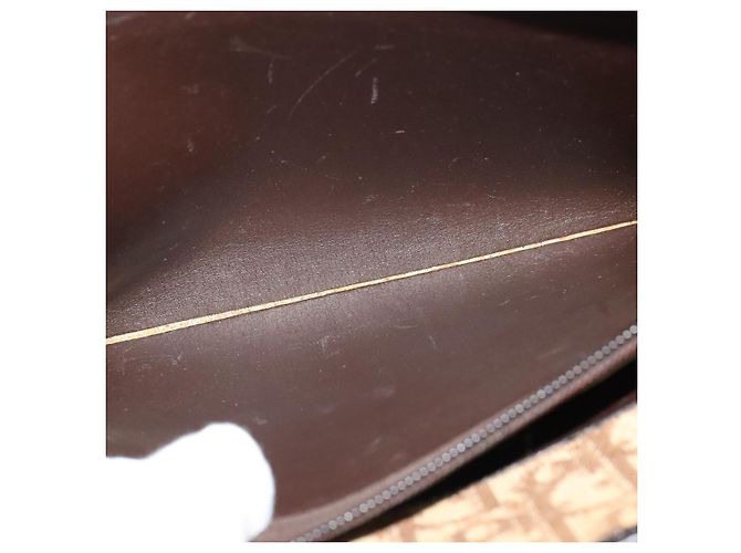 Borsa a mano in tela Trotter Christian Dior marrone oro Auth ep9995 D'oro - vista 20