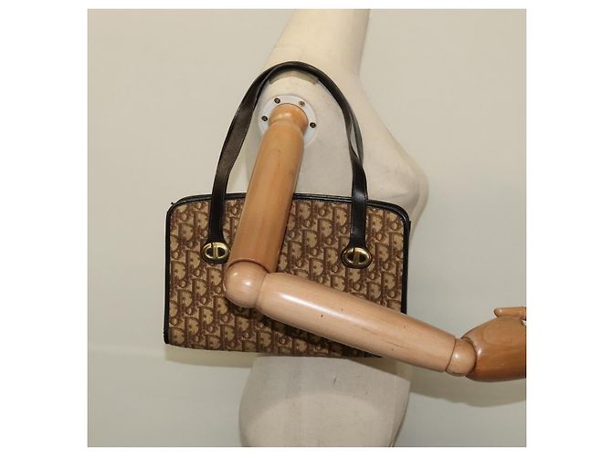 Borsa a mano in tela Trotter Christian Dior marrone oro Auth ep9995 D'oro - vista 21