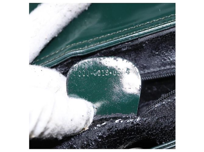Borsa a Mano GUCCI Smalto Verde Argento 000 1013 0504 Auth bs28278 - vista 19