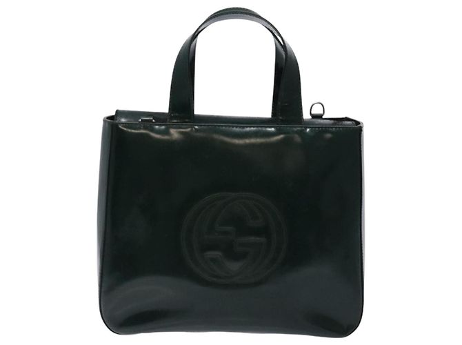 Borsa a Mano GUCCI Smalto Verde Argento 000 1013 0504 Auth bs28278 - vista 2
