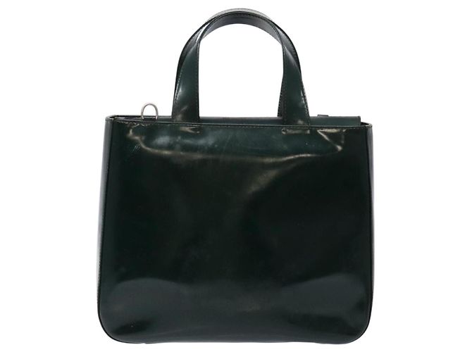 Borsa a Mano GUCCI Smalto Verde Argento 000 1013 0504 Auth bs28278 - vista 3