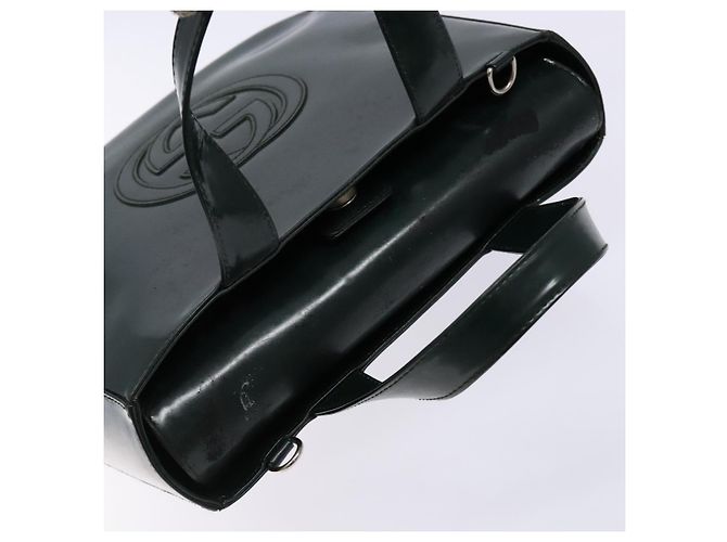 Borsa a Mano GUCCI Smalto Verde Argento 000 1013 0504 Auth bs28278 - vista 6