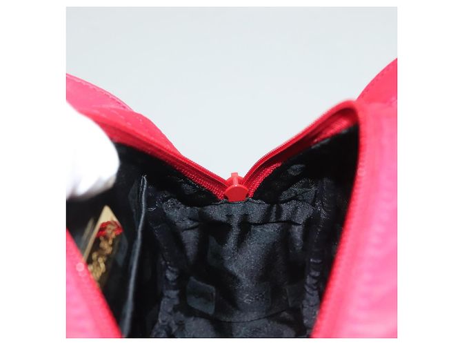 SAINT LAURENT Borsa a mano in nylon rosso Auth yk18999 - vista 17