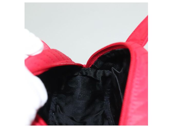 SAINT LAURENT Borsa a mano in nylon rosso Auth yk18999 - vista 18