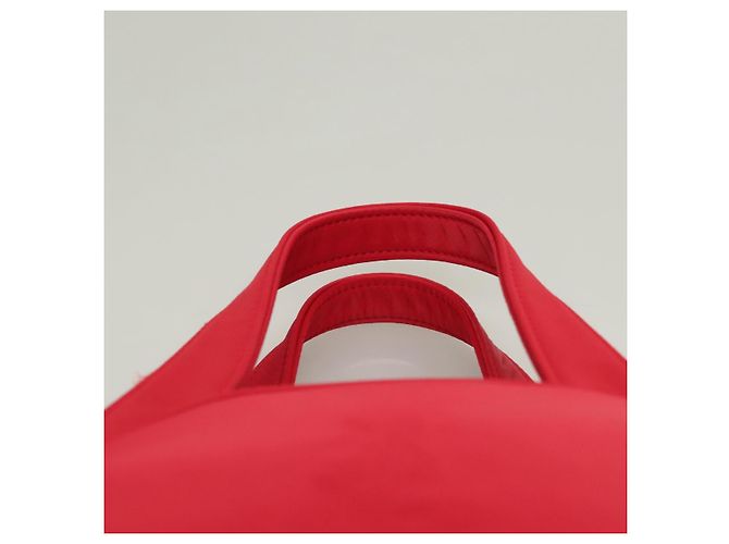 SAINT LAURENT Borsa a mano in nylon rosso Auth yk18999 - vista 8