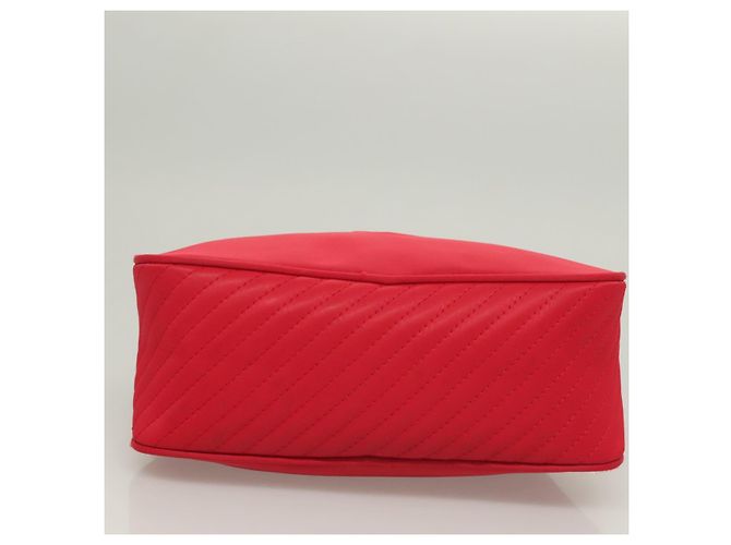 SAINT LAURENT Borsa a mano in nylon rosso Auth yk18999 - vista 9