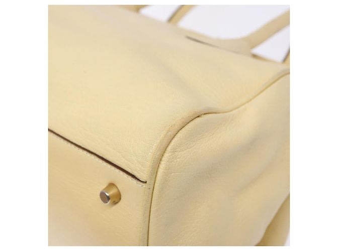 PRADA Borsa a Mano Gamaguchi in Pelle Beige Oro Auth 135924 D'oro - vista 12