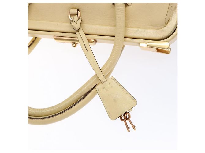 PRADA Borsa a Mano Gamaguchi in Pelle Beige Oro Auth 135924 D'oro - vista 16