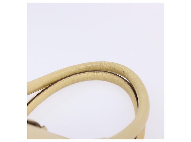 PRADA Borsa a Mano Gamaguchi in Pelle Beige Oro Auth 135924 D'oro - vista 8