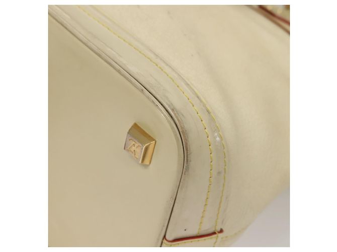 LOUIS VUITTON Bolsa de Mão Suhari Lockit MM Couro Branco M91874 LV Auth sw1347 - vista 16