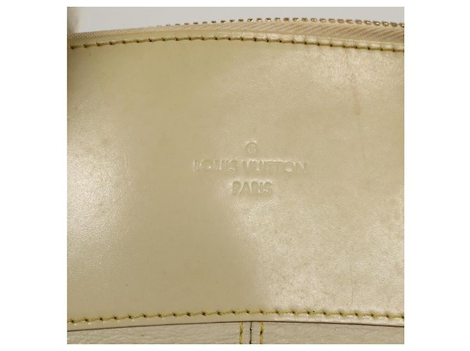 LOUIS VUITTON Bolsa de Mão Suhari Lockit MM Couro Branco M91874 LV Auth sw1347 - vista 18