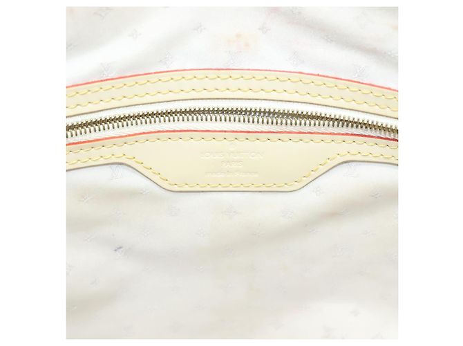 LOUIS VUITTON Bolsa de Mão Suhari Lockit MM Couro Branco M91874 LV Auth sw1347 - vista 20