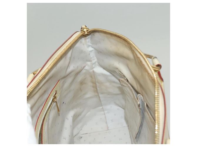 LOUIS VUITTON Bolsa de Mão Suhari Lockit MM Couro Branco M91874 LV Auth sw1347 - vista 21
