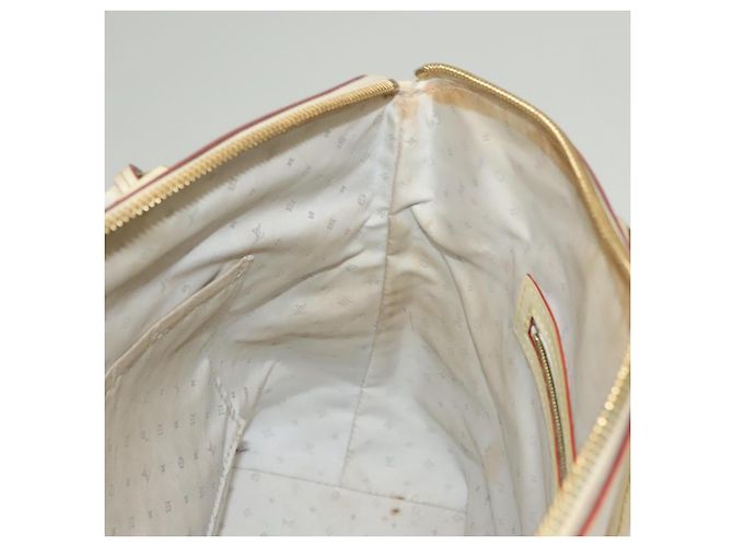 LOUIS VUITTON Bolsa de Mão Suhari Lockit MM Couro Branco M91874 LV Auth sw1347 - vista 22