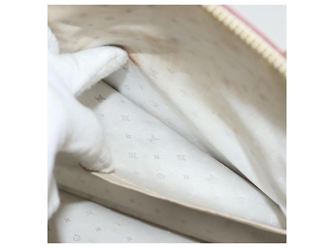 LOUIS VUITTON Bolsa de Mão Suhari Lockit MM Couro Branco M91874 LV Auth sw1347 - vista 23
