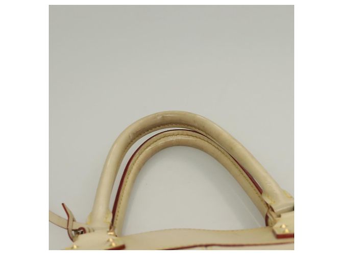 LOUIS VUITTON Bolsa de Mão Suhari Lockit MM Couro Branco M91874 LV Auth sw1347 - vista 8