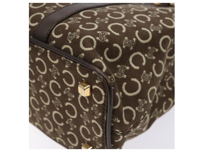 Céline Borsa a mano in tela Macadam C di CELINE marrone oro Auth ep9908 D'oro - vista 12