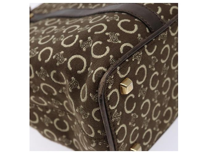 Céline Borsa a mano in tela Macadam C di CELINE marrone oro Auth ep9908 D'oro - vista 13