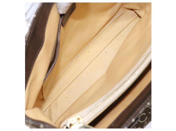 Céline Borsa a mano in tela Macadam C di CELINE marrone oro Auth ep9908 D'oro - vista 16
