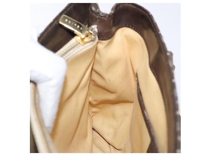Céline Borsa a mano in tela Macadam C di CELINE marrone oro Auth ep9908 D'oro - vista 18