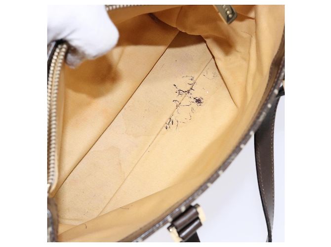 Céline Borsa a mano in tela Macadam C di CELINE marrone oro Auth ep9908 D'oro - vista 21
