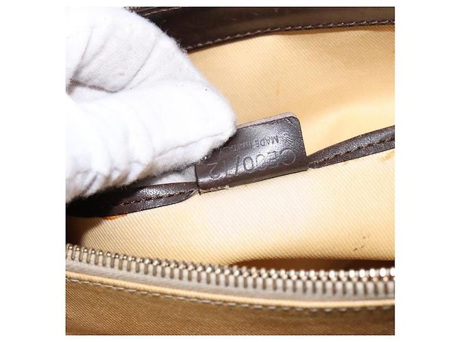 Céline Borsa a mano in tela Macadam C di CELINE marrone oro Auth ep9908 D'oro - vista 23