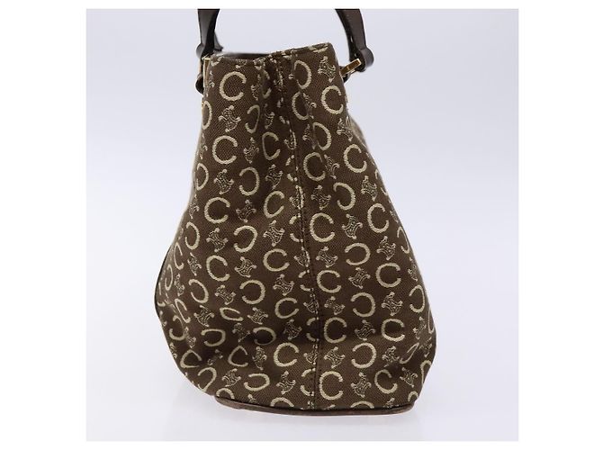 Céline Borsa a mano in tela Macadam C di CELINE marrone oro Auth ep9908 D'oro - vista 4