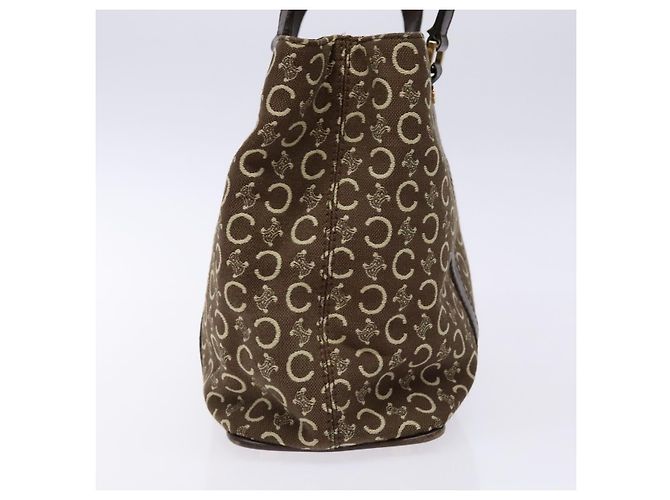 Céline Borsa a mano in tela Macadam C di CELINE marrone oro Auth ep9908 D'oro - vista 5