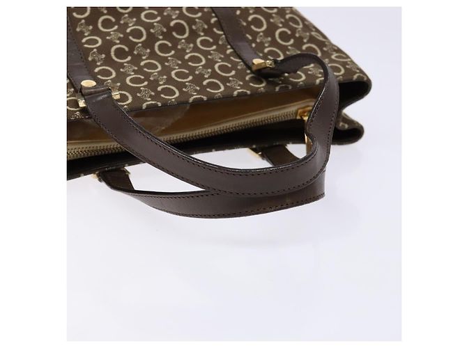 Céline Borsa a mano in tela Macadam C di CELINE marrone oro Auth ep9908 D'oro - vista 7