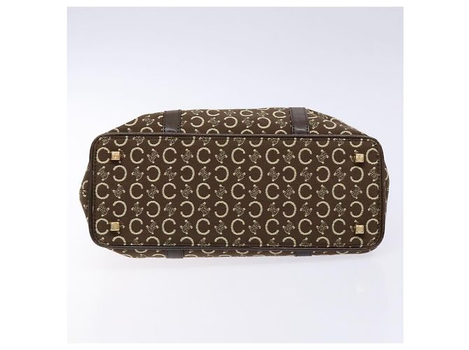 Céline Borsa a mano in tela Macadam C di CELINE marrone oro Auth ep9908 D'oro - vista 9
