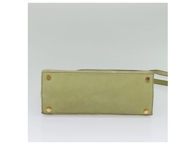 Borsa a mano Vala in suede 2 in 1 beige e oro Auth sw1296 di Salvatore Ferragamo D'oro - vista 11