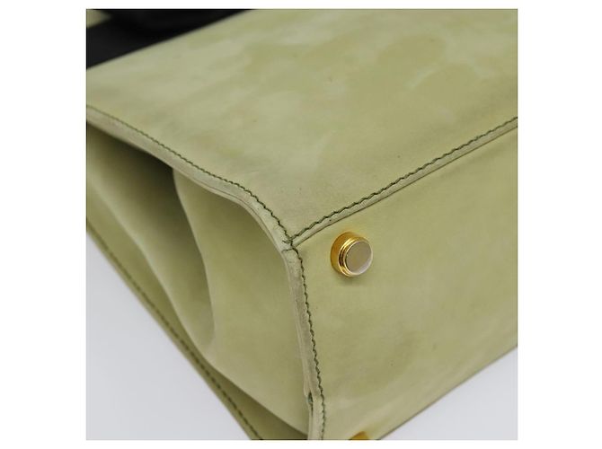Borsa a mano Vala in suede 2 in 1 beige e oro Auth sw1296 di Salvatore Ferragamo D'oro - vista 12