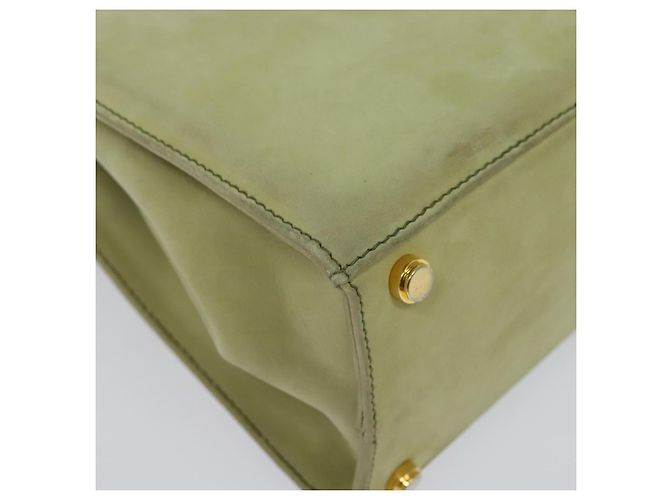 Borsa a mano Vala in suede 2 in 1 beige e oro Auth sw1296 di Salvatore Ferragamo D'oro - vista 14